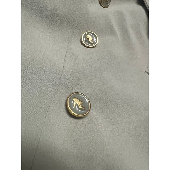 SILK SALVATORE FERRAGAMO VINTAGE DOUBLE BREASTED BLAZER WITH GOLD HEEL BUTTONS - Picture 8 of 9